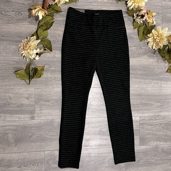 Dalia women's Ponte Pull On Tummy Control Panel Pants Black/ Off-White. Size XS - Picture 5 of 10